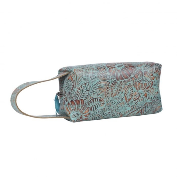 💥LAST ONE💥Myra Blue Canopy leather cosmetic bag - Picture 3 of 6